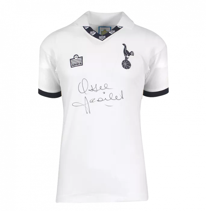 Icons Ossie Ardiles Front Signed Tottenham 1978-79 Home Shirt In Hero Frame: Option 1