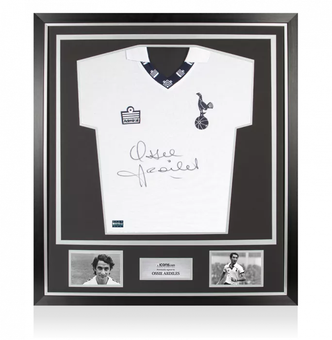 Icons Ossie Ardiles Front Signed Tottenham 1978-79 Home Shirt In Classic Frame
