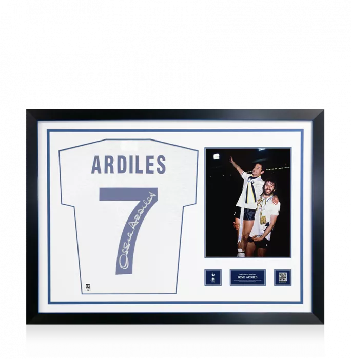 Icons Ossie Ardiles Official Tottenham Hotspur Signed And Framed 1978 Home Shirt