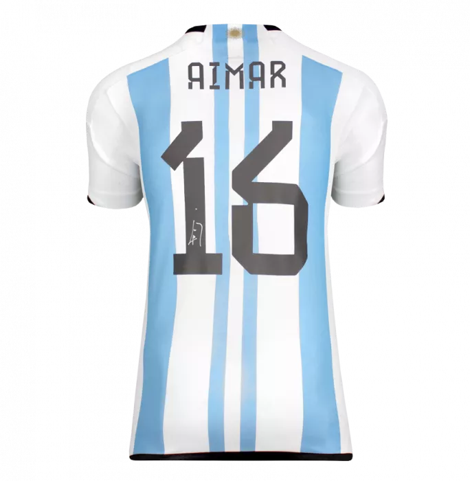 icons Pablo Aimar Back Signed Modern Argentina Home Shirt