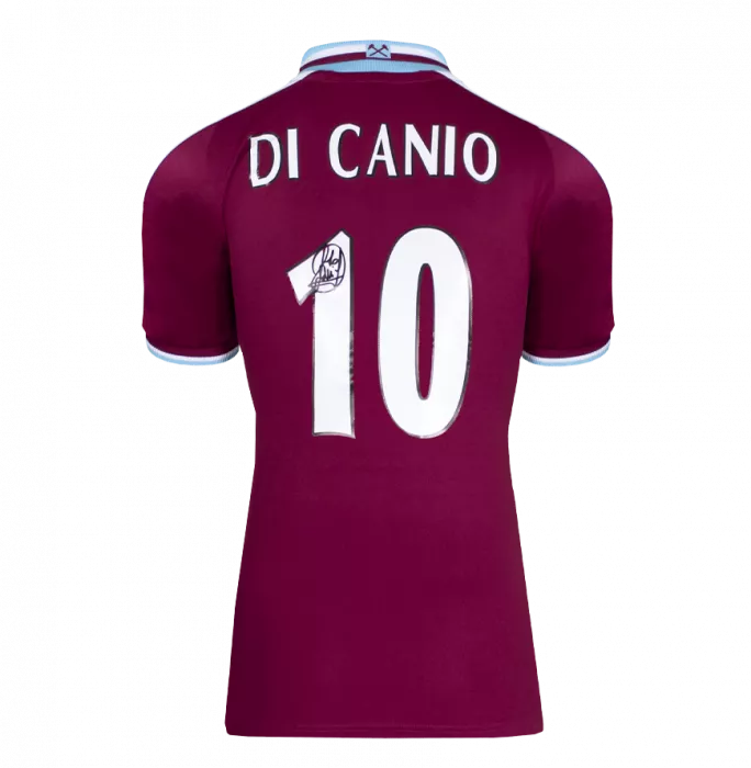 Icons Paolo Di Canio Back Signed West Ham United 2000 Home Shirt In Hero Frame: Option 1