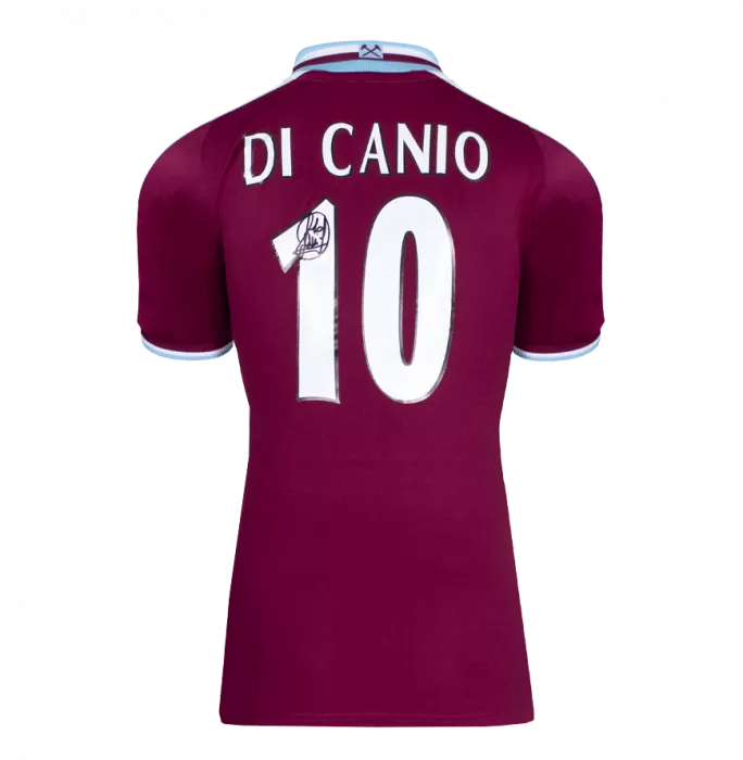Icons Paolo Di Canio Back Signed West Ham United 2000 Home Shirt In Classic Frame