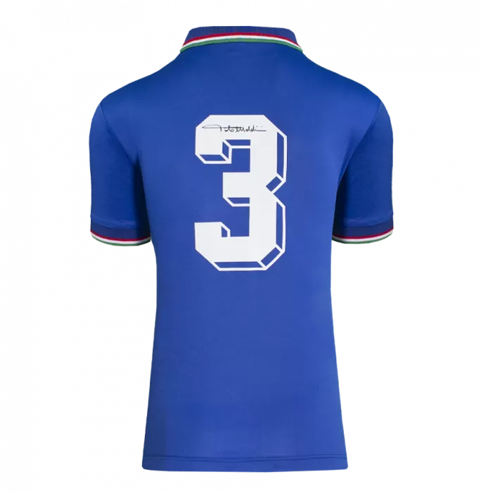 Icons Paolo Maldini Official 1990 FIFA World Cup™ Back Signed And Hero Framed Italy 1990 Home Shirt With Fan Style Number
