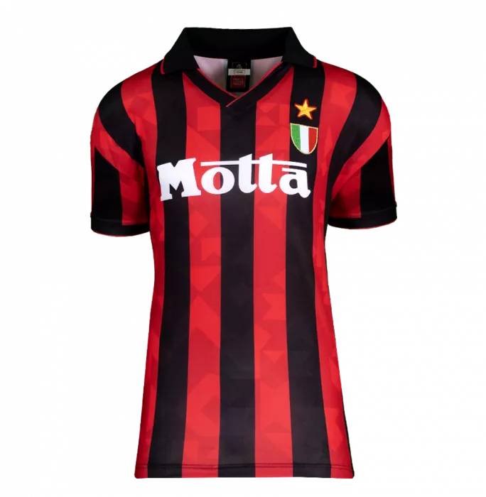 Icons Paolo Maldini Official AC Milan Back Signed 1994 Home Shirt