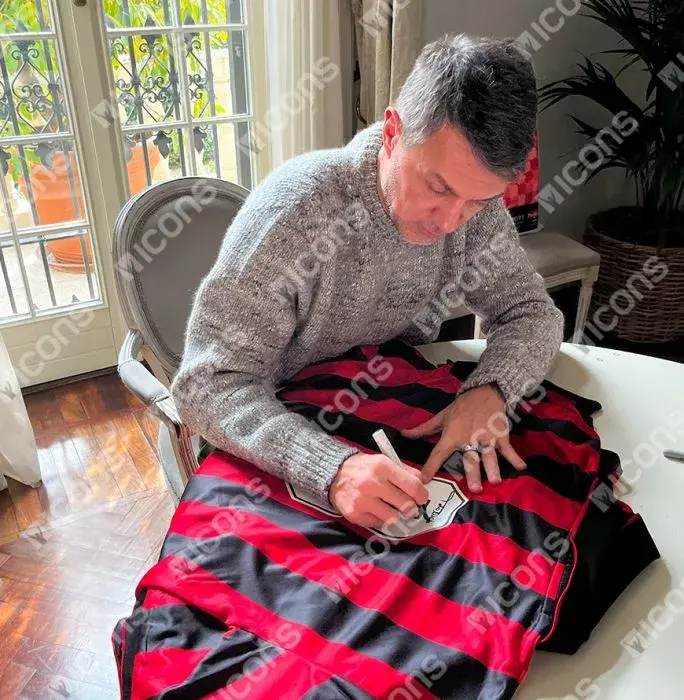 Icons Paolo Maldini Official AC Milan Back Signed 1994 Home Shirt