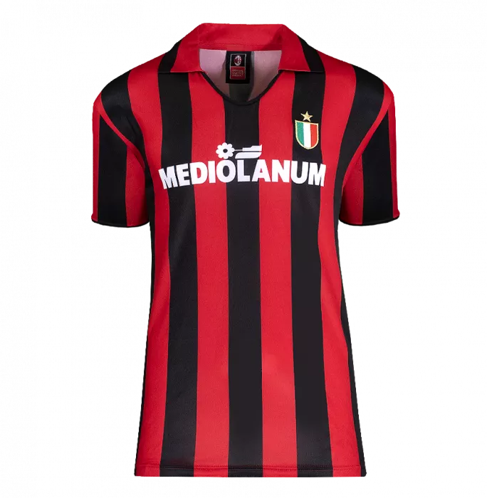 Icons Paolo Maldini Official AC Milan Back Signed And Framed 1988 Home Shirt