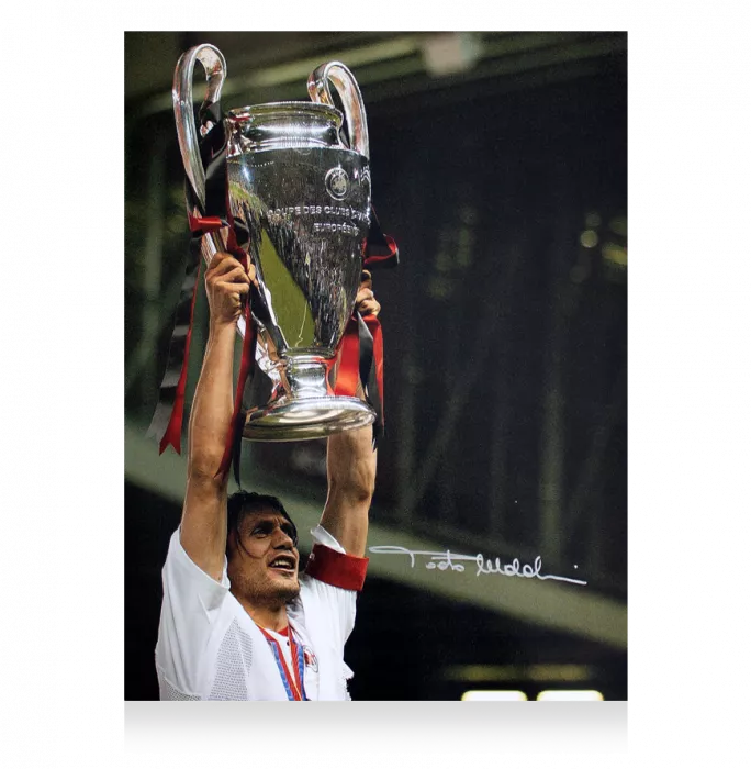 Icons Paolo Maldini Official AC Milan Signed And Framed Photo: 2003 UEFA Champions League Winner