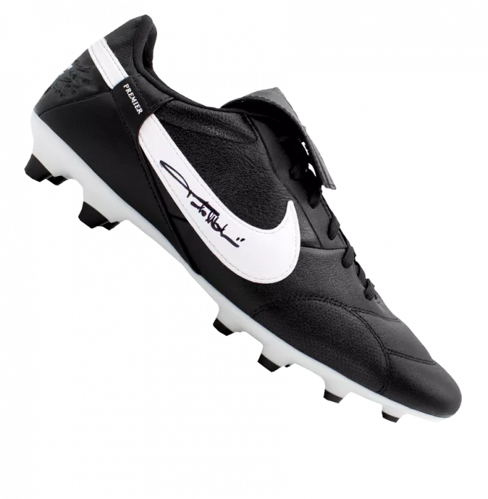 Icons Paolo Maldini Official UEFA Champions League Signed Nike Premier Black Boot In Photo Acrylic Case: Option 1