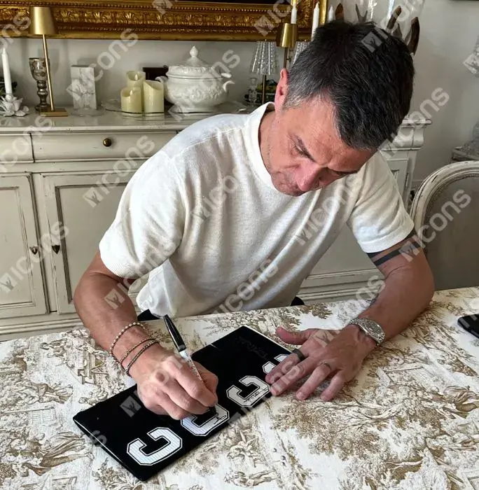 Icons Paolo Maldini Signed And Framed Captain's Armband