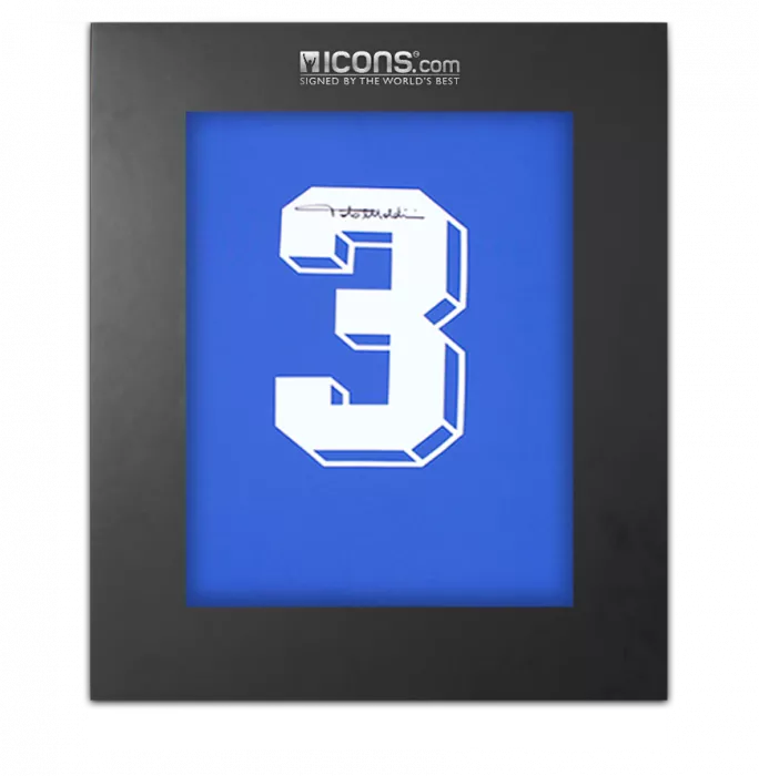 icons Paolo Maldini Signed Italy 1990 Home Shirt with Fan Style Number In Deluxe Packaging