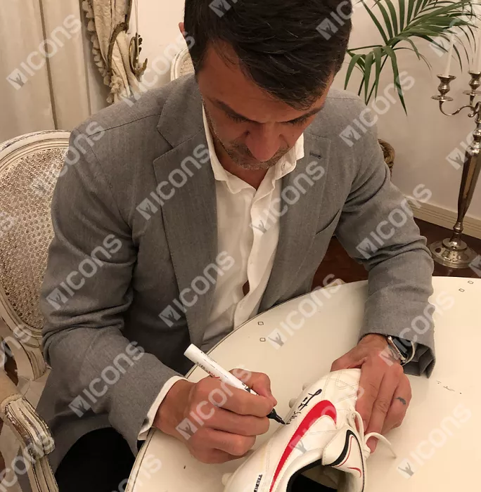 Icons Paolo Maldini Signed White Nike Tiempo Boot In Bubble Frame: Option 1