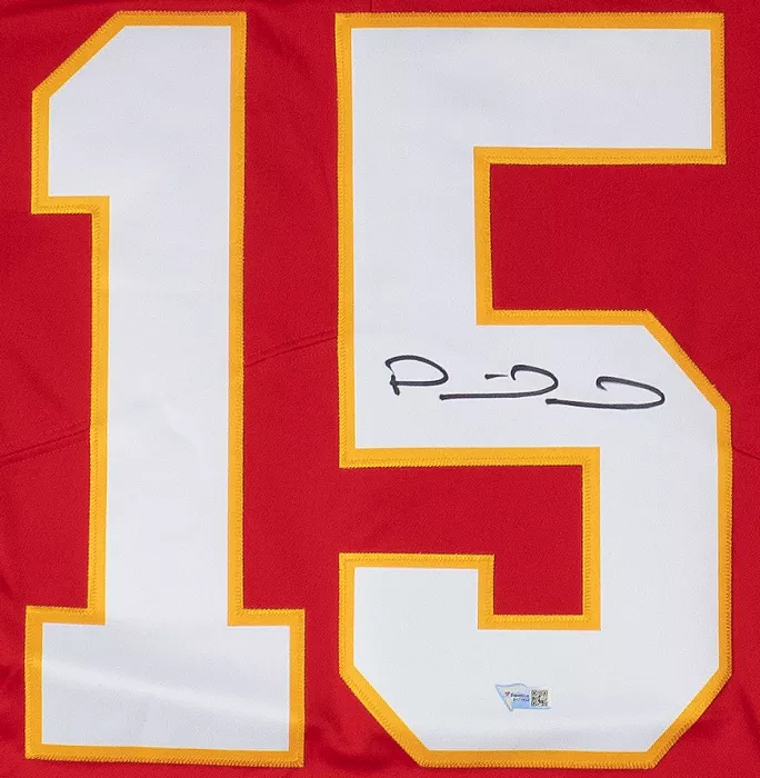 Icons Patrick Mahomes Back Signed Kansas City Chiefs Home Jersey
