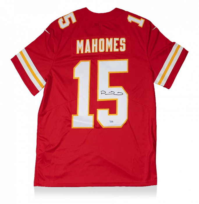 icons Patrick Mahomes Back Signed Kansas City Chiefs Home Jersey