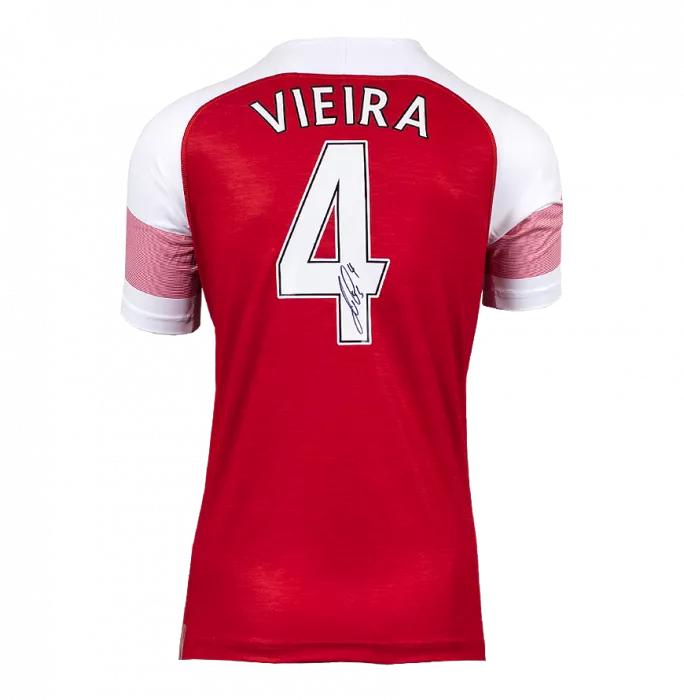 Icons Patrick Vieira Back Signed Arsenal Home Shirt In Classic Frame