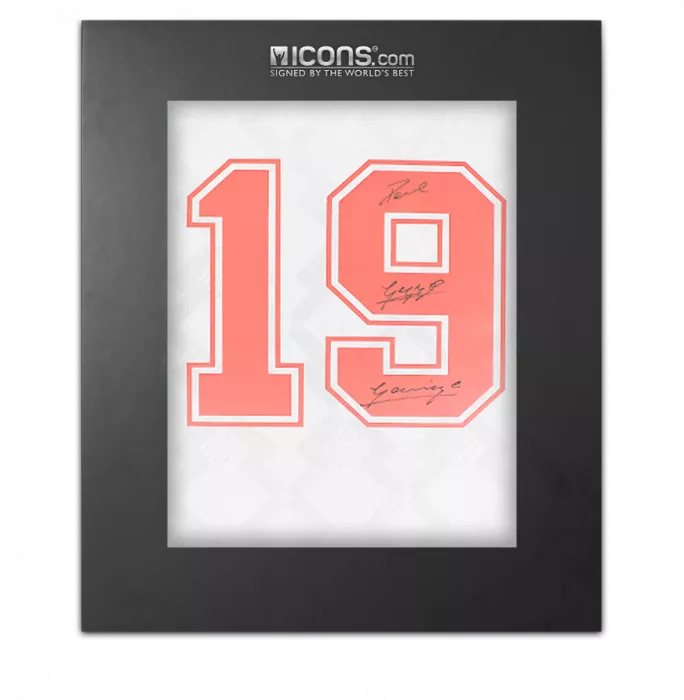 icons Paul Gascoigne Back Signed England 1990 Home Shirt In Deluxe Packaging