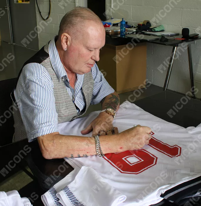 Icons Paul Gascoigne Back Signed England 1990 Home Shirt In Classic Frame
