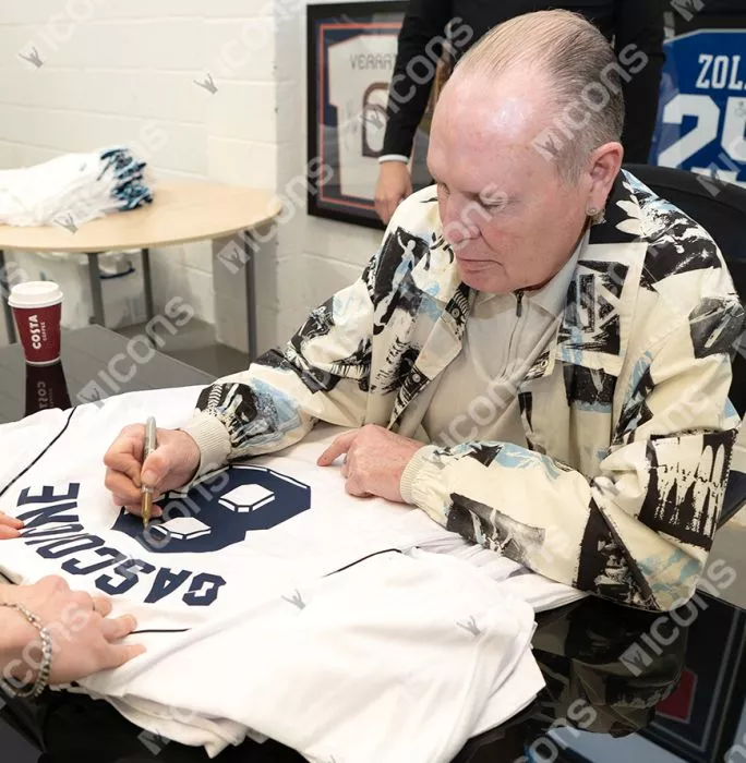 Icons Paul Gascoigne Back Signed Tottenham Hotspur 1991 Home Shirt In Deluxe Packaging