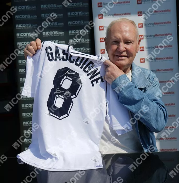 Icons Paul Gascoigne Back Signed Tottenham Hotspur 1991 Home Shirt In Classic Frame
