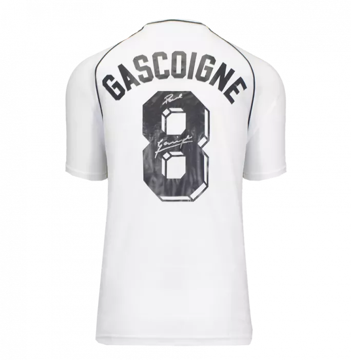 icons Paul Gascoigne Back Signed Tottenham Hotspur 1991 Home Shirt