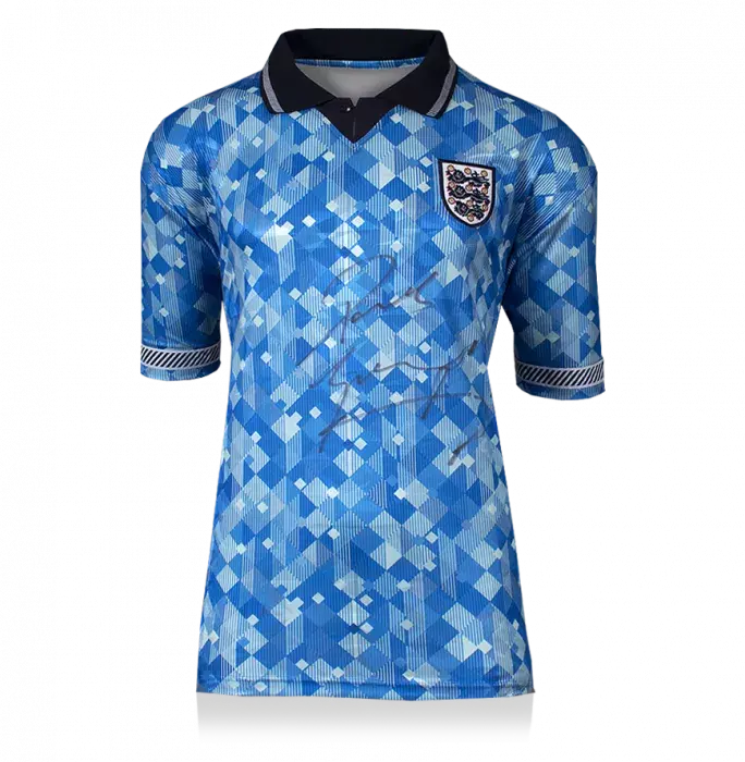 Icons Paul Gascoigne Front Signed England 1990 Third Shirt