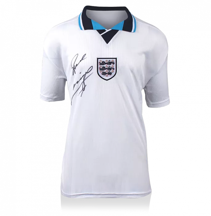 icons Paul Gascoigne Front Signed England 1996 Home Shirt