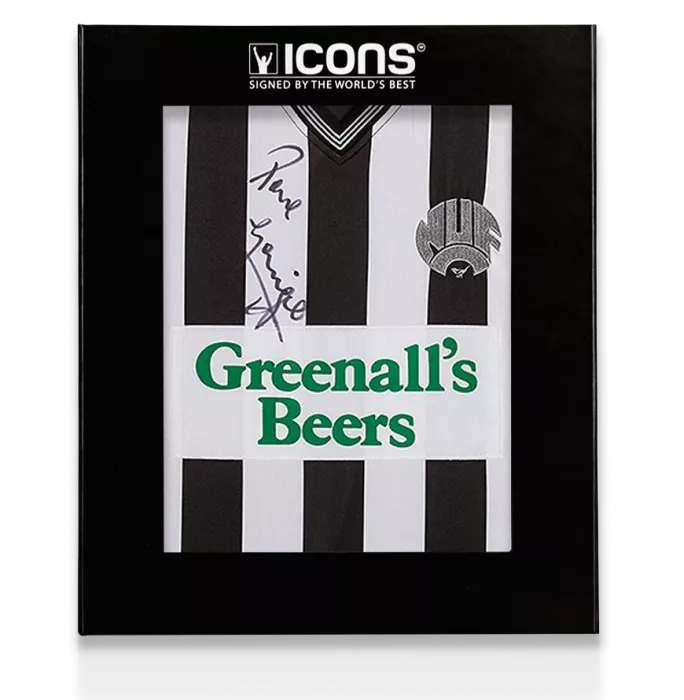icons Paul Gascoigne Front Signed Newcastle United 1988-89 Home Shirt In Deluxe Packaging