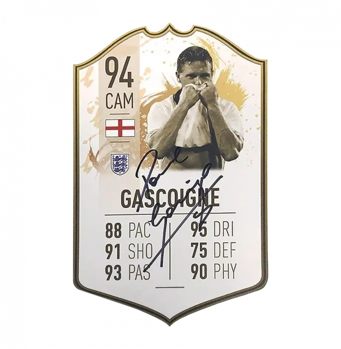 Icons Paul Gascoigne Signed England FIFA Ultimate Team Card