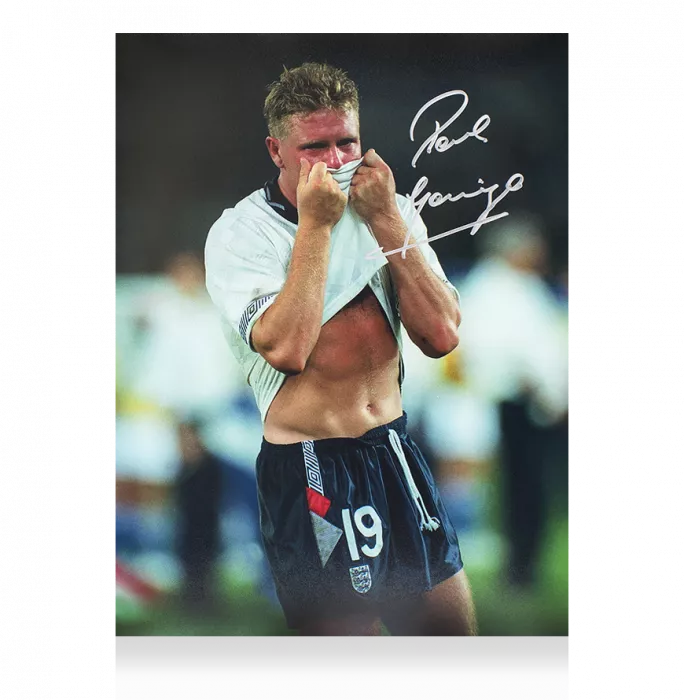 Icons Paul Gascoigne Signed England Photo: Gazza's Tears