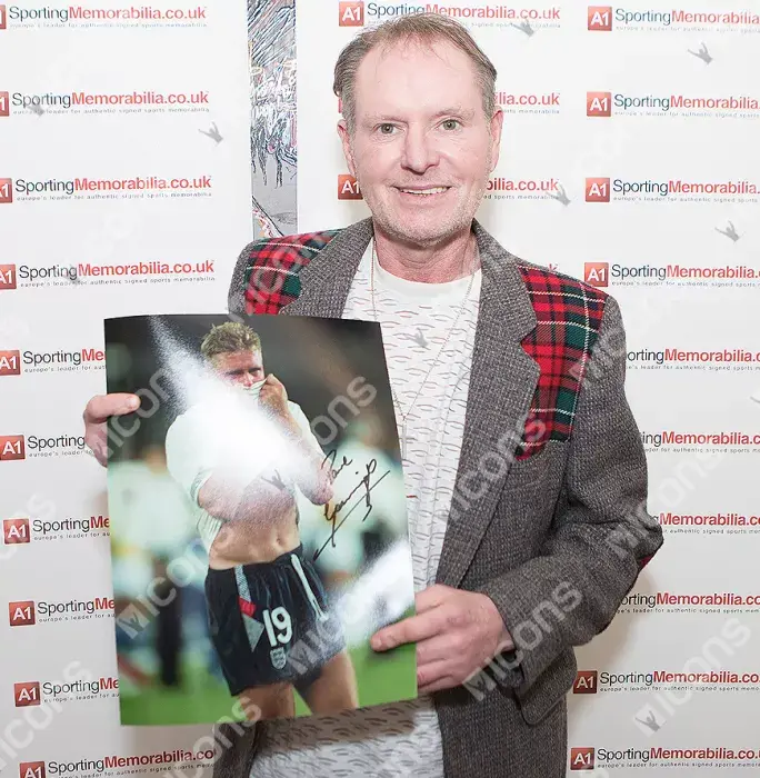 Icons Paul Gascoigne Signed England Photo: Gazza's Tears