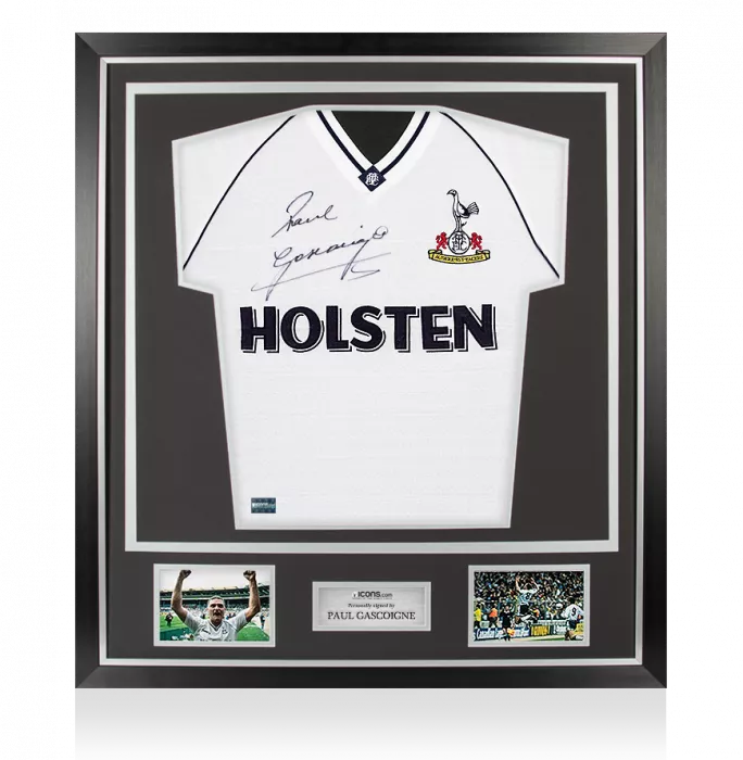 Icons Paul Gascoigne Signed Tottenham Hotspur 1991 Home Shirt In Classic Frame