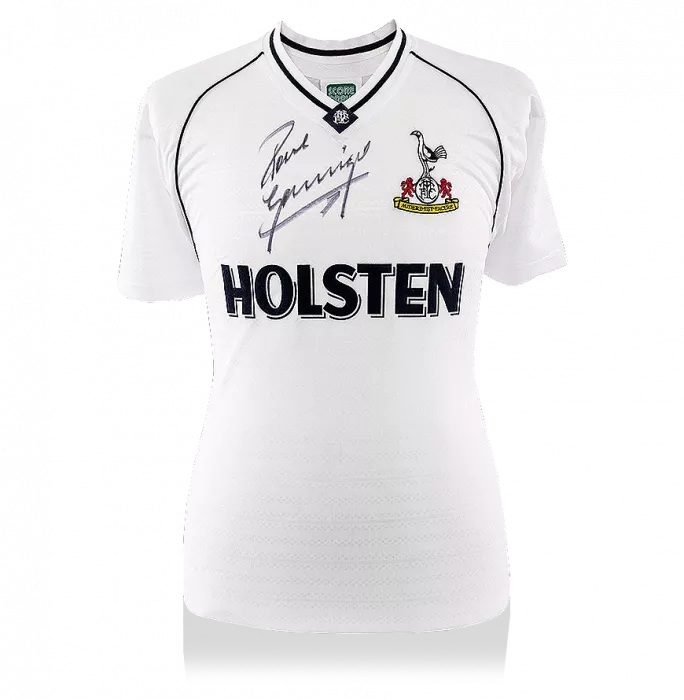 Icons Paul Gascoigne Signed Tottenham Hotspur 1991 Home Shirt