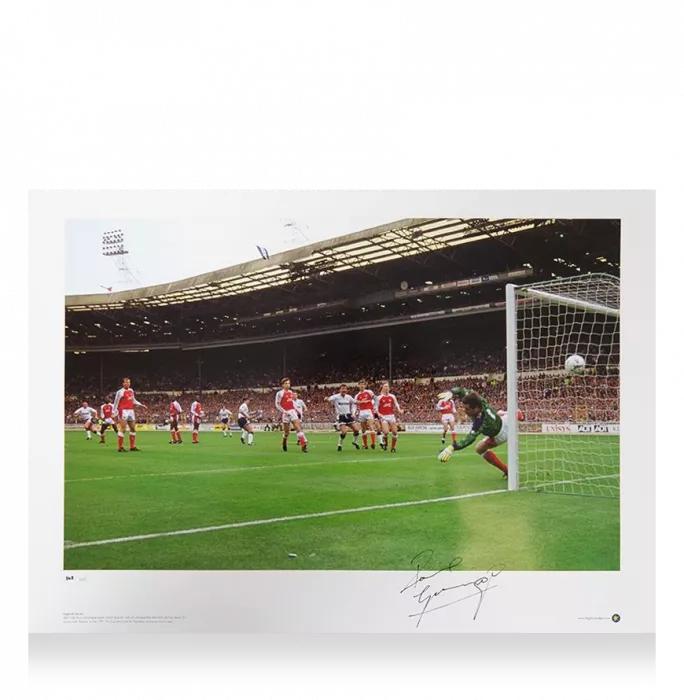 Icons Paul Gascoigne Signed Tottenham Hotspur Photo