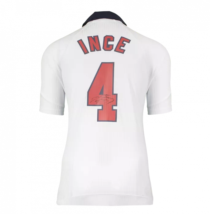 Icons Paul Ince Back Signed England 1998 Home Shirt In Classic Frame