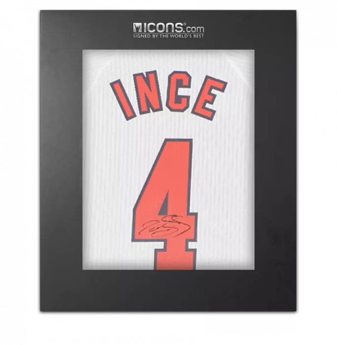 icons Paul Ince Back Signed England 1998 Home Shirt In Deluxe Packaging