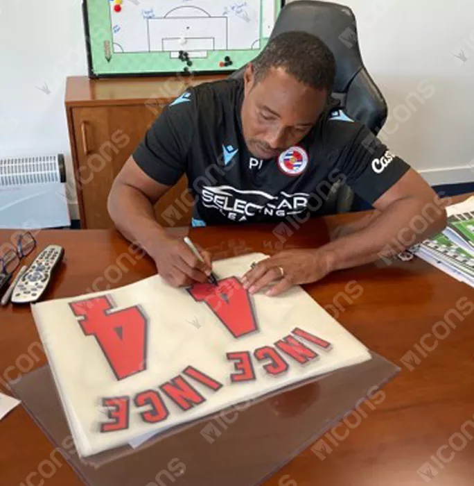 Icons Paul Ince Official 1998 FIFA World Cup™ Back Signed And Framed England 1998 Home Shirt