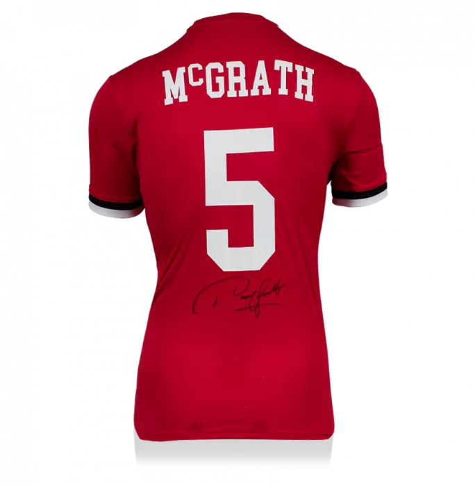 icons Paul McGrath Back Signed Modern Manchester United Home Shirt