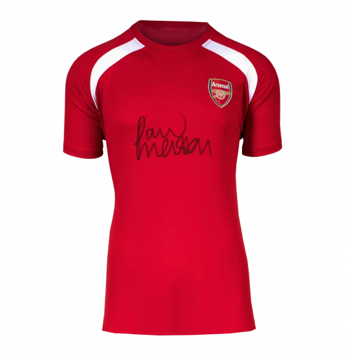 Icons Paul Merson Front Signed Arsenal T-Shirt In Classic Frame
