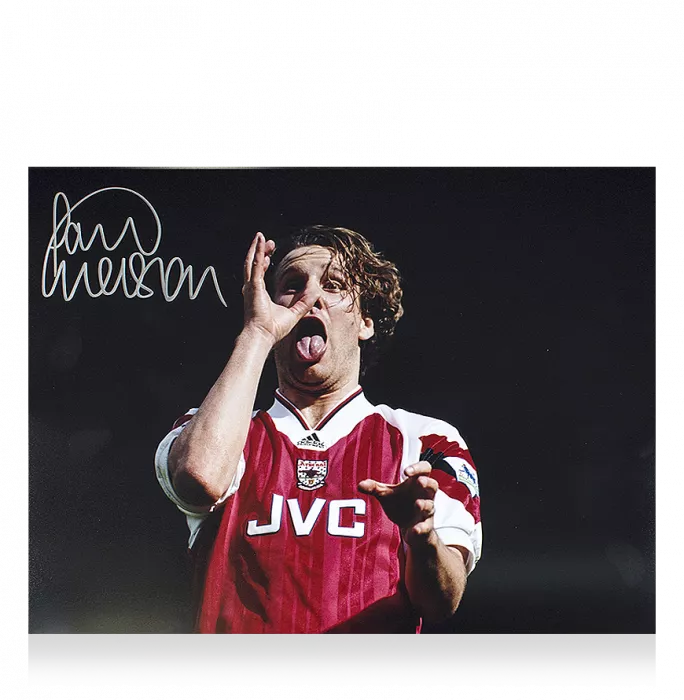 icons Paul Merson Signed Arsenal Photo: Legendary Celebration