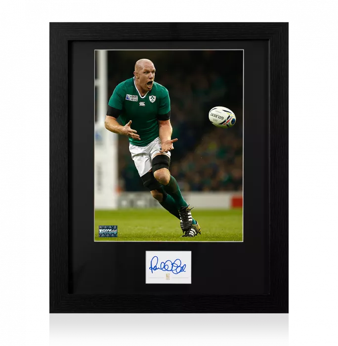 Icons Paul O'Connell Signed Rugby World Cup 2015 Card And Ireland Photo Frame