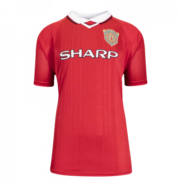 Icons Paul Scholes Back Signed 1999 Manchester United Home Shirt: UCL Edition In Deluxe Packaging