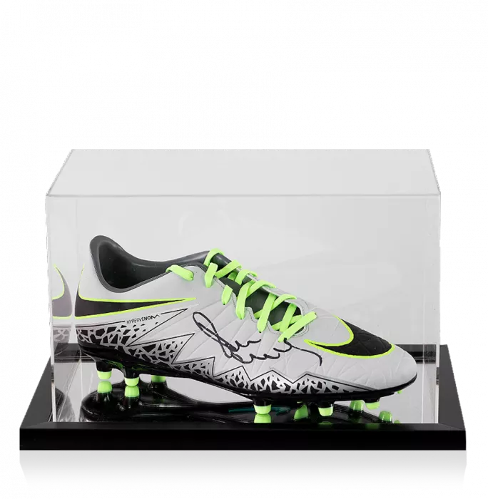Icons Paul Scholes Signed Grey Nike Hypervenom Boot In Acrylic Case