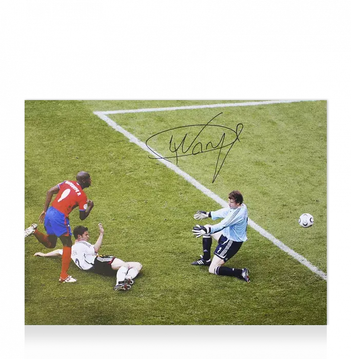 Icons Paulo Wanchope Official 2006 FIFA World Cup™ Signed And Framed Costa Rica Photo: Iconic 2006 Goal Vs Germany