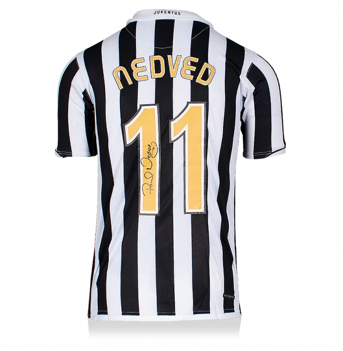 icons Pavel Nedved Back Signed Juventus 2006-07 Home Shirt
