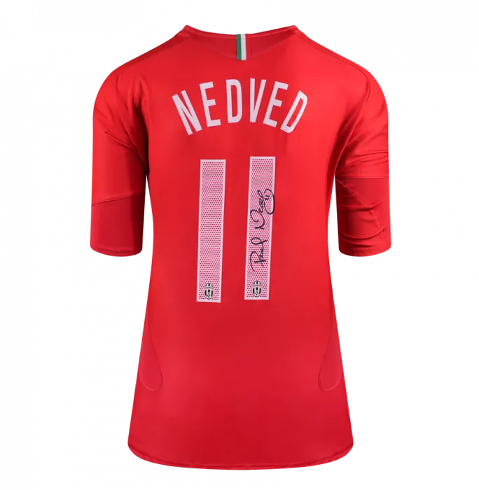 Icons Pavel Nedved Back Signed Juventus 2006-07 Third Shirt In Hero Frame: Option 1