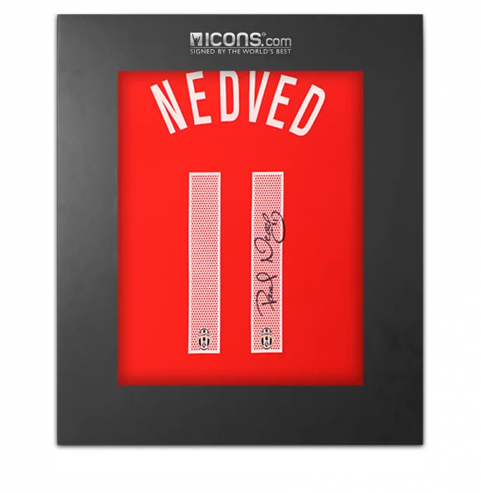 icons Pavel Nedved Back Signed Juventus 2006-07 Third Shirt In Deluxe Packaging