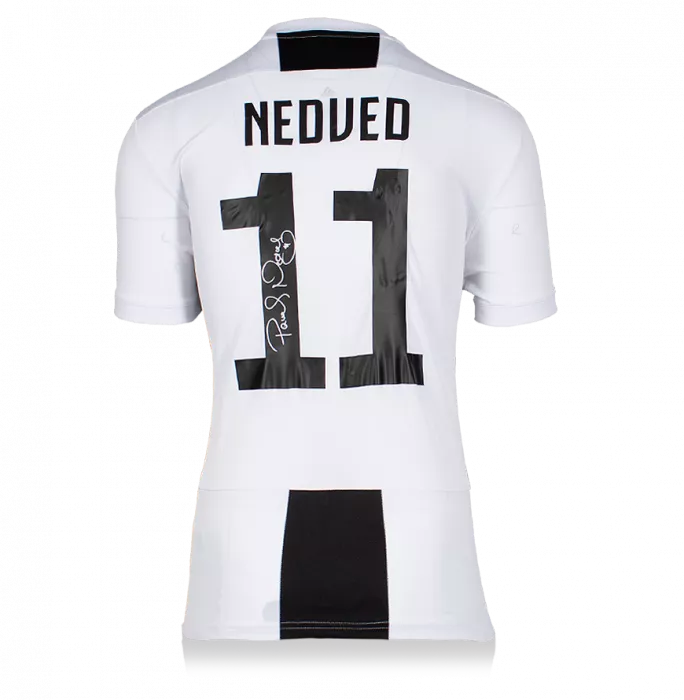 icons Pavel Nedved Back Signed Juventus 2018-19 Home Shirt