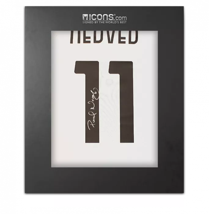 icons Pavel Nedved Back Signed Juventus 2024-25 Home Shirt with Fan Style Numbers In Deluxe Packaging