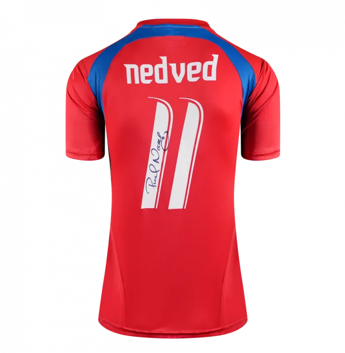 Icons Pavel Nedved Official 2006 FIFA World Cup™ Back Signed And Framed Czech Republic 2006-07 Home Shirt
