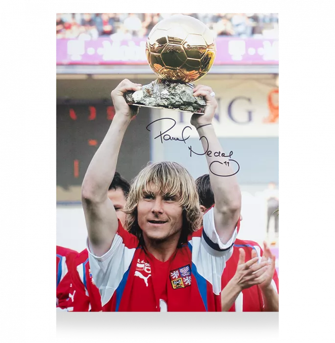Icons Pavel Nedved Official Ballon D'Or™ Signed And Framed Czech Republic Photo: 2003 Ballon D'Or Winner