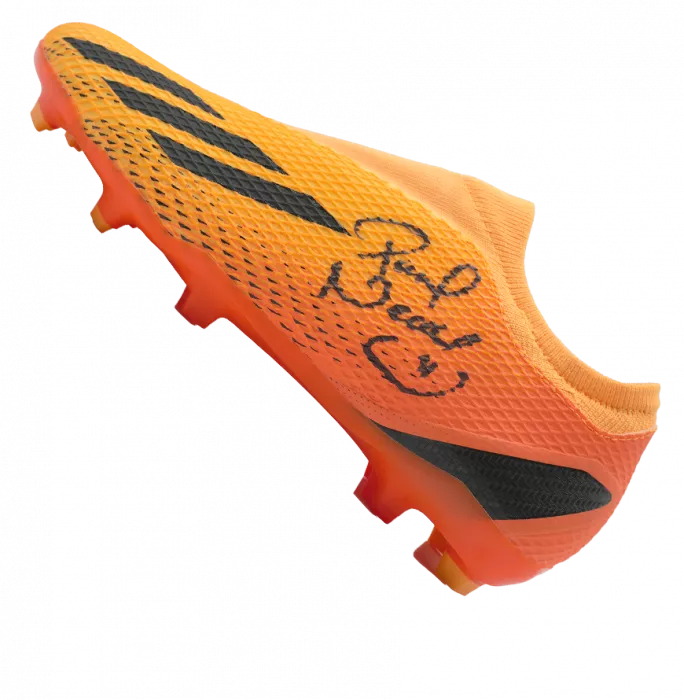 Icons Pavel Nedved Signed Adidas Boot In Acrylic Case